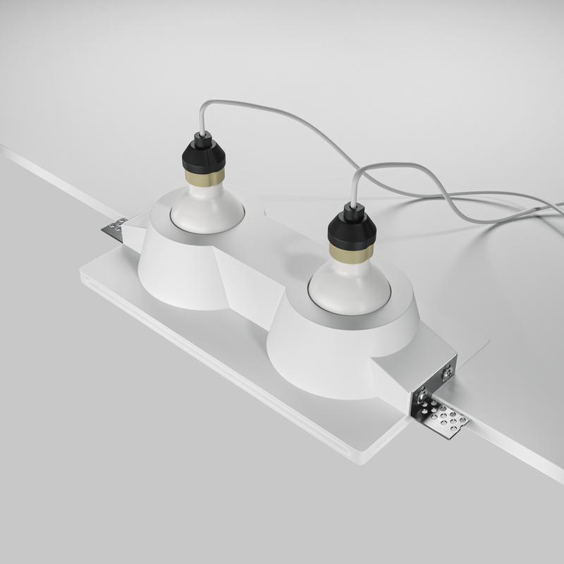 Светильник Gyps Modern GU10 2х10Вт встраив. Maytoni DL002-DW-02-W
