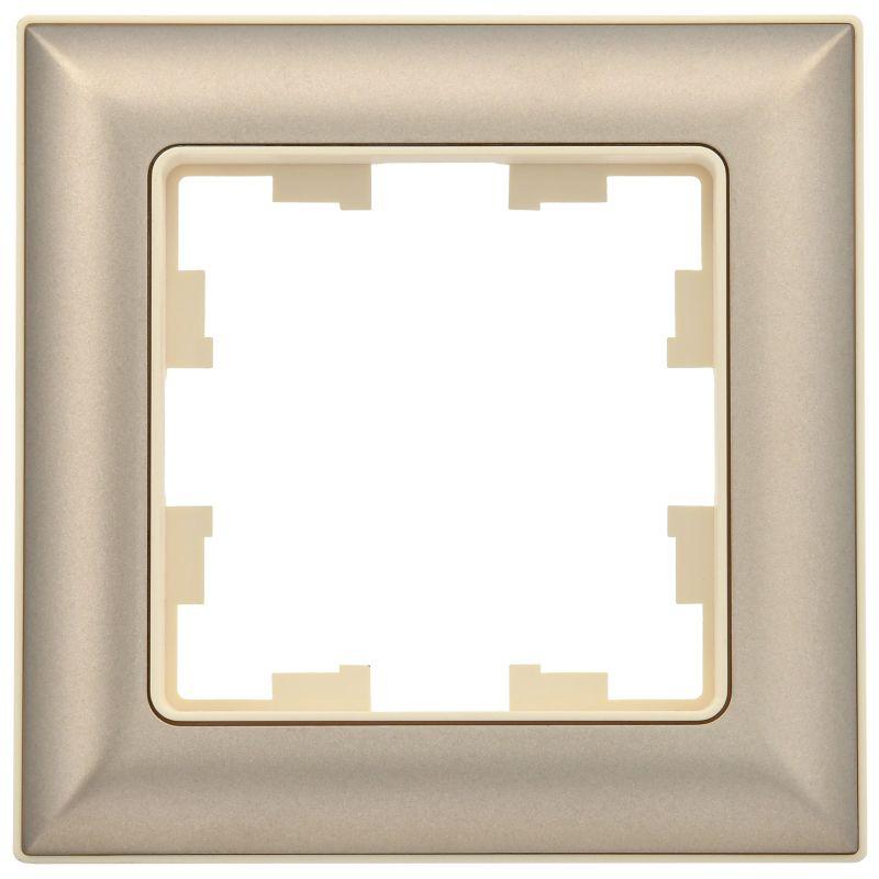 Рамка 1-м BRITE РУ-1-Бр беж./шампань IEK BR-M12-12-3-K10