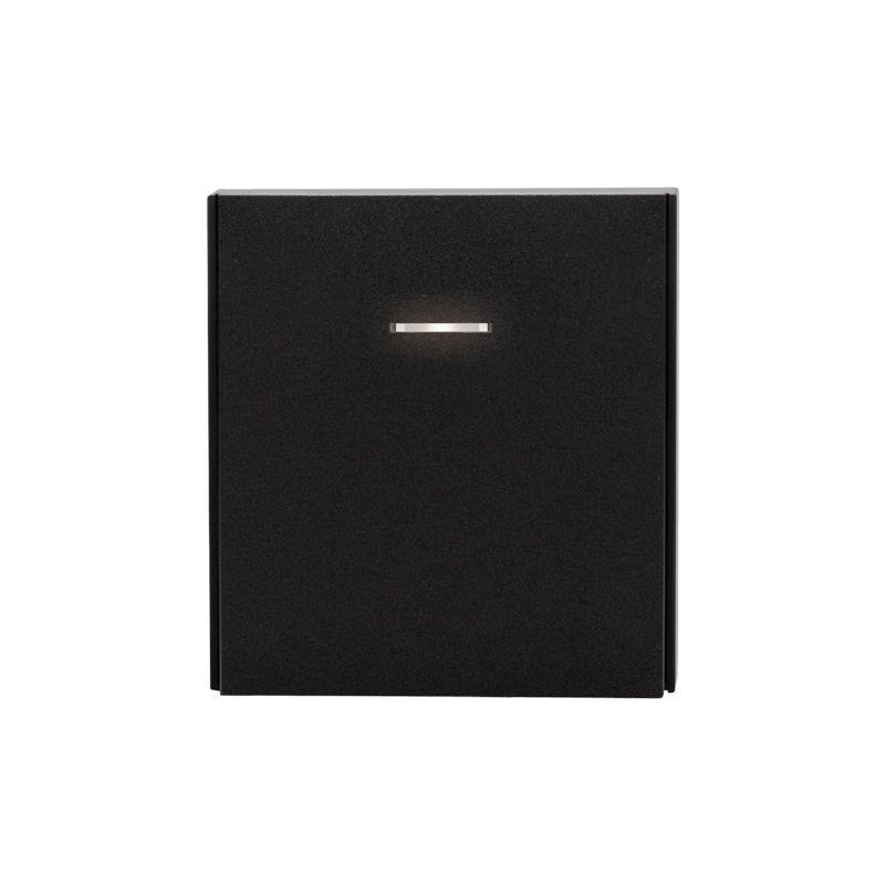 Выключатель проходной (переключатель) 1-кл. СП STRONG MIELE 10А с подсветкой антрацит Kranz KR-78-0716-5