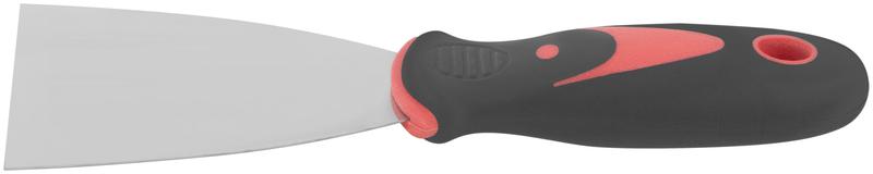 Шпатель 2.5дюйм (63мм) прорезиненная ручка нерж. сталь КУРС 06704