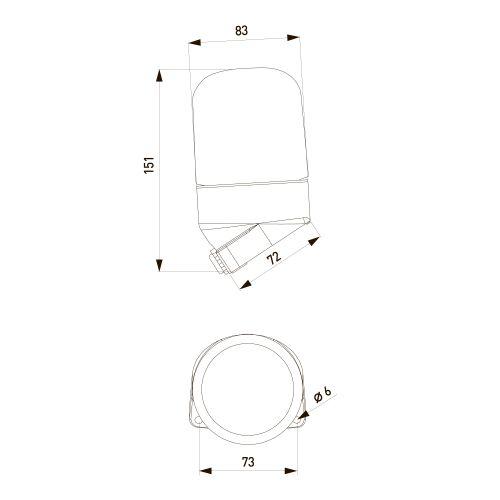 Светильник НББ 02-60-002 для бани керамика/стекло наклонный IP54 E27 max 60Вт 150х90х85 бел. Эра Б0064018