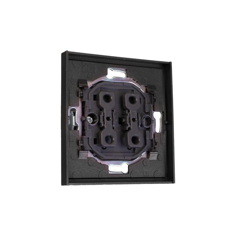 Переключатель проходной 2-кл. СП STRONG 10А графит Kranz KR-78-0709-6