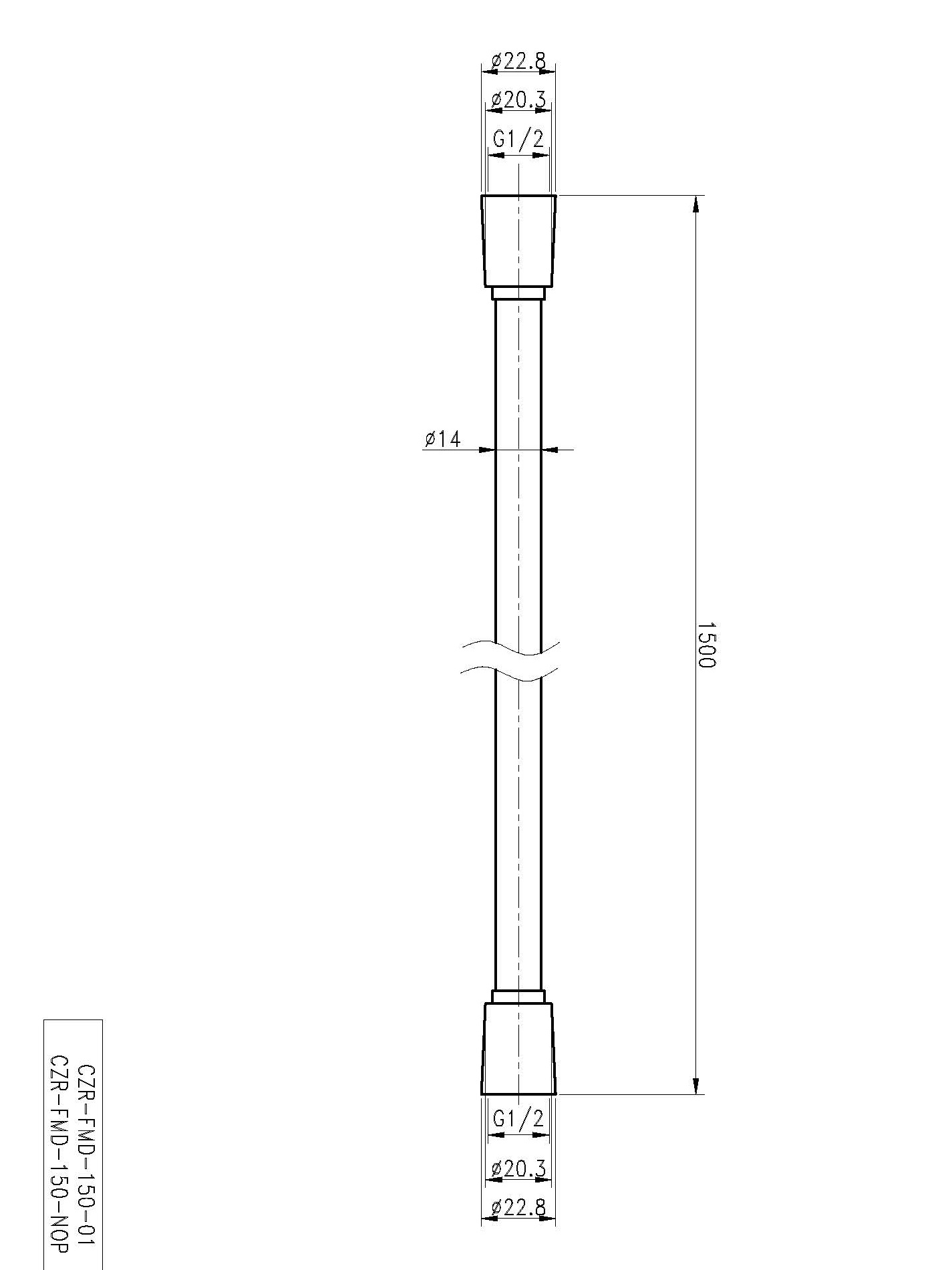 Гибкий шланг CEZARES CZR-FMD-150-NOP