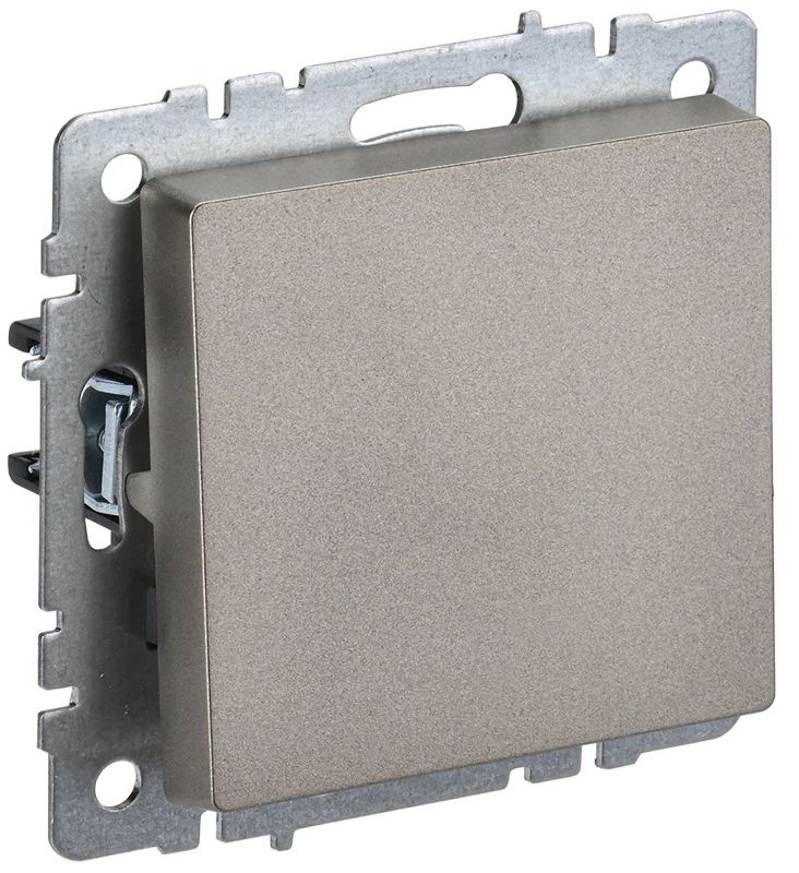 Выключатель проходной 1-кл. СП BRITE ВС10-1-6-БрШ 10А механизм шампань IEK BR-V12-0-10-K37