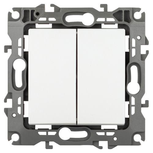 Переключатель перекрестный 2-кл. Эра12 12-1112-01М 250В 10АХ бел. матов. Эра Б0065676