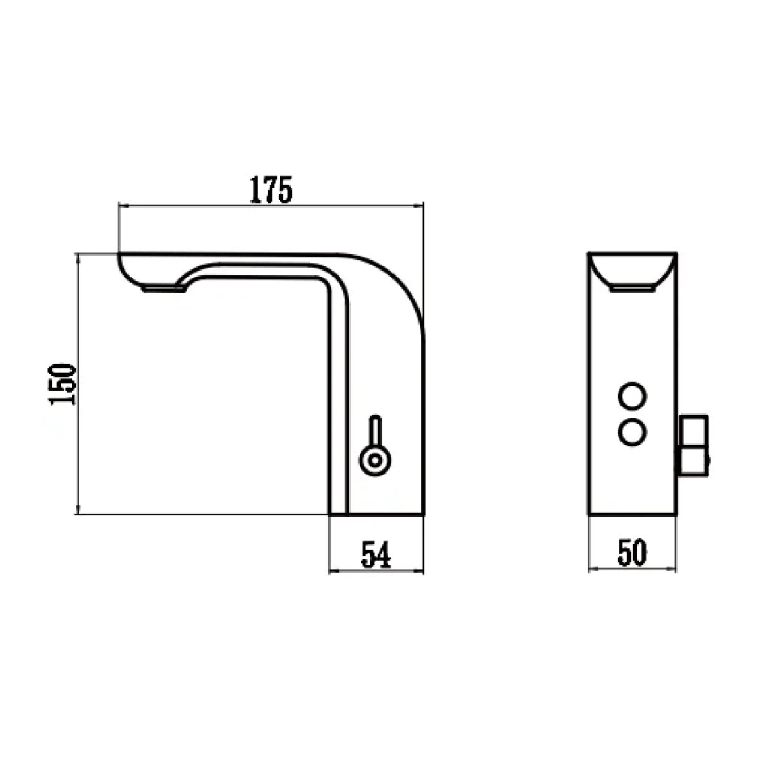 Сенсорный смеситель для раковины Savol S-GY8885H, черный