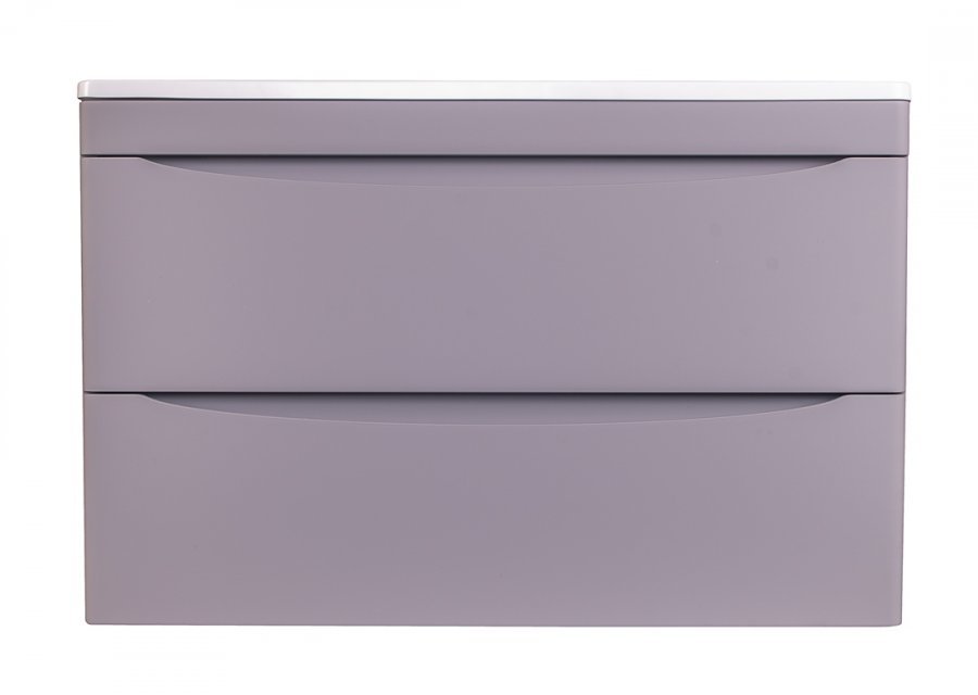 Тумба подвесная "Бергамо мини 90" (2 ящ.) Люкс антискрейтч серый, PLUS