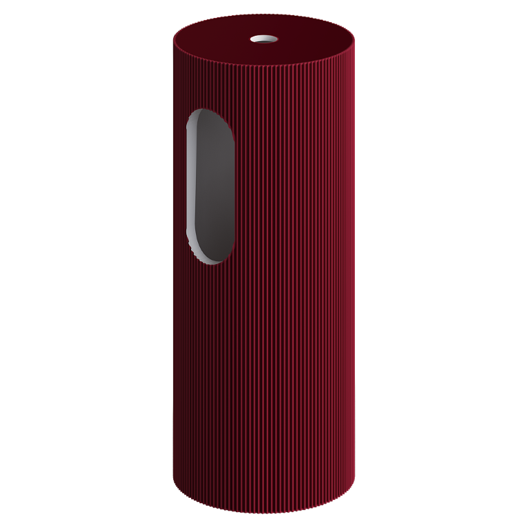 Пьедестал для раковины рифленый SOLE Corian 300*720 Burgundy