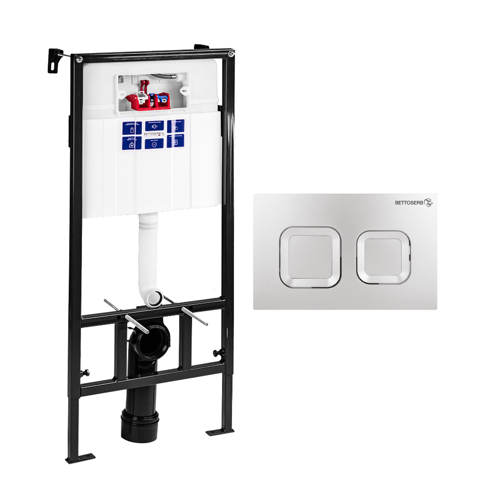 Сет инсталляция sava fix slim+клавиша смыва smart белый глянец SET40006470 BETTOSERB