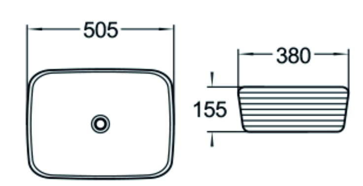 Раковина керамическая (накладная) SL-1060