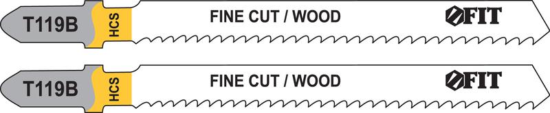 Набор полотен по дереву HCS фрезерованные волнистые зубья 91/67/2мм Т119В (уп.2шт) FIT 40936