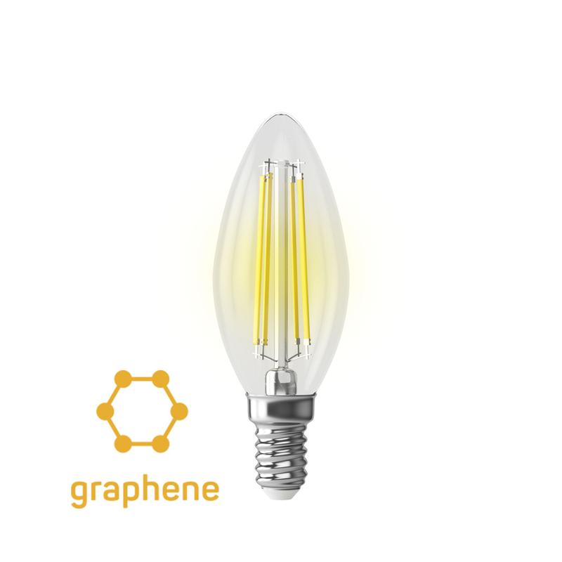 Лампа светодиодная Crystal Graphene Candle 9Вт 2800К E14 Voltega 7134