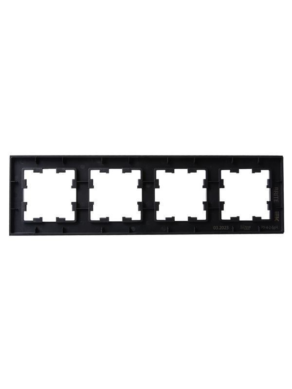Рамка 4-м BRITE РУ-4-2-БрЧ стекло черн. IEK BR-M42-G-K02