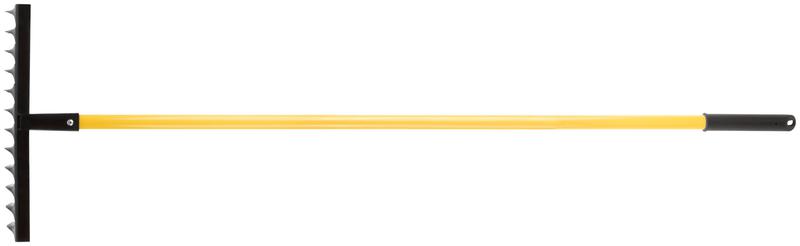 Грабли витой зуб 12 зубьев с желт. метализированным черенком 76978