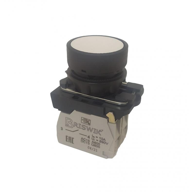 Выключатель кнопочный КМЕ-4110м-Л 24В толкатель цилиндрический с индикацией 1з+0р 10А IP40 диаметр посадочного отверстия 22мм УХЛ3 бел. Реле и Автоматика A8012-02839527