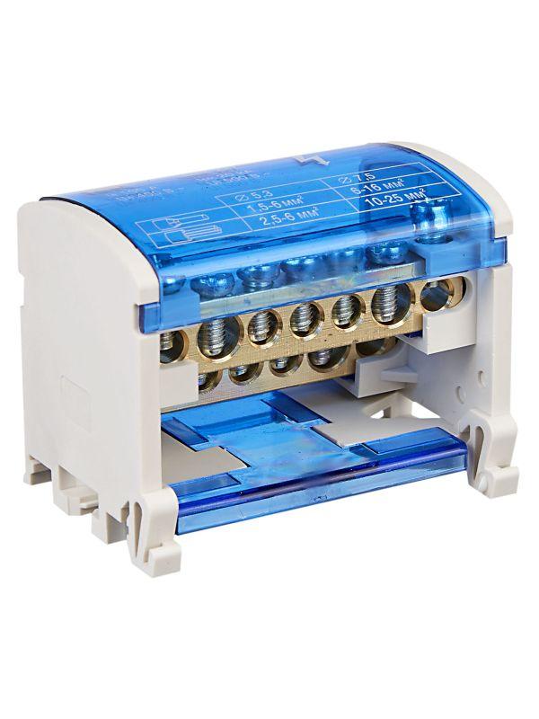 Шина на DIN-рейку в корпусе (кросс-модуль) ШНК 2х7 L+PEN IEK YND10-2-07-100