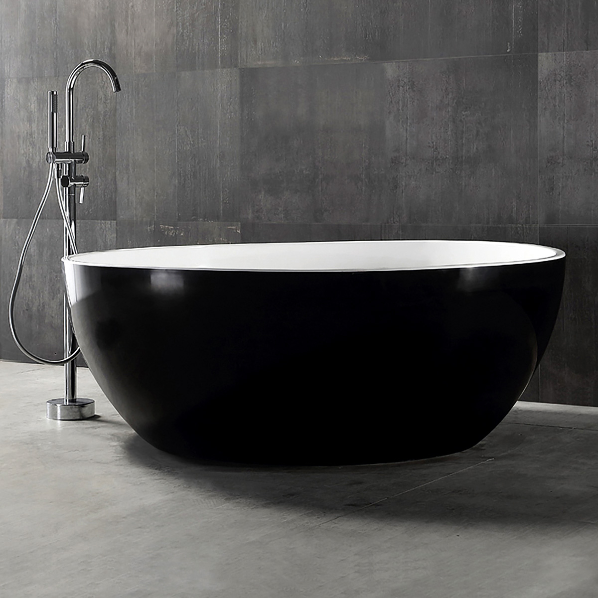 Акриловая ванна ABBER AB9279MB черная матовая