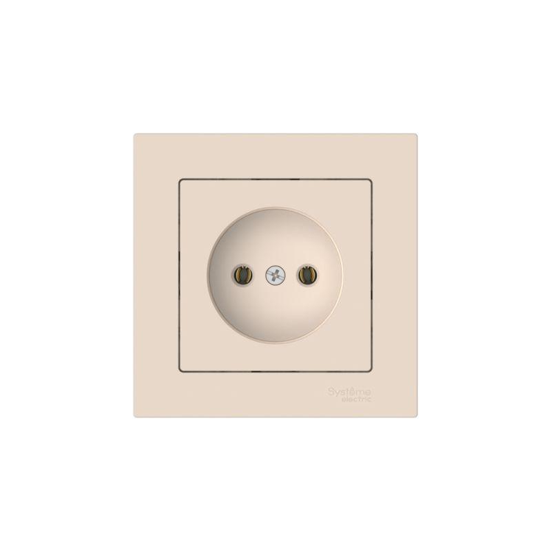 Розетка AtlasDesign 16А без заземл. быстрозажим. клем. в сборе беж. SE ATN000240S