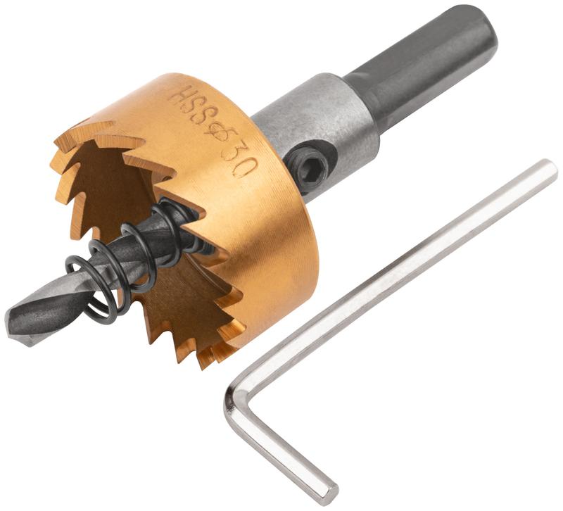 Коронка кольцевая пометаллу HSS сталь титановое покрытие 30мм FIT 36868