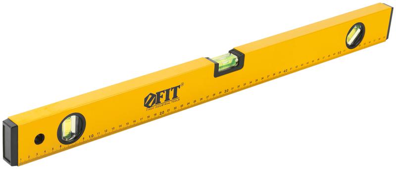 Уровень "Стайл" 3 глазка фрезер. рабочая грань шкала профи 600мм корпус усиленный желт. FIT 18206