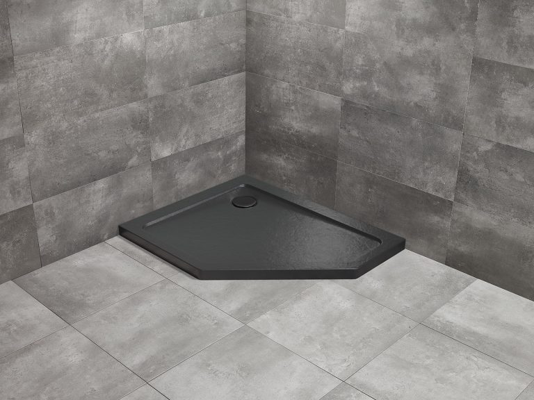 Душевой поддон Doros PT E 100x90 Right Stone Black