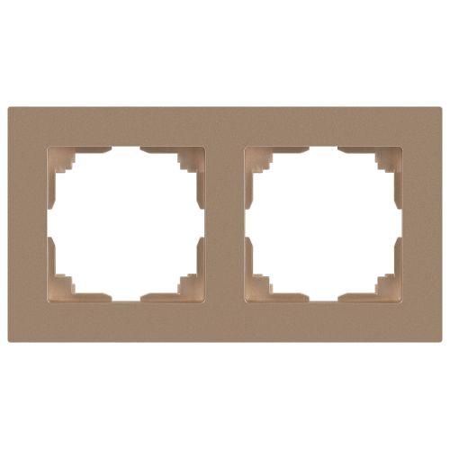 Рамка 2-м СП Accent 6-502-04 шампань Intro Б0063758