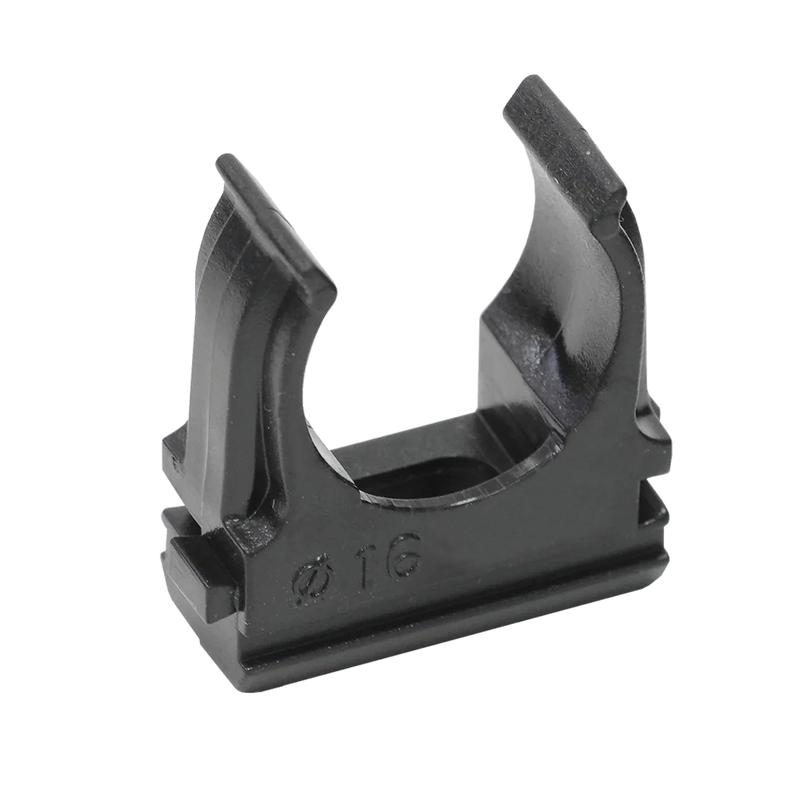 Держатель для труб (клипса) d16мм черн. (уп.100шт) TOKOV ELECTRIC TKE-LC-16-C05/100