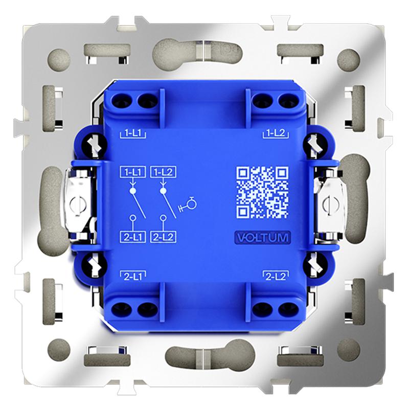 Выключатель 2-кл. СП S70 10А с самовозвратом механизм шелк Voltum VLS020604