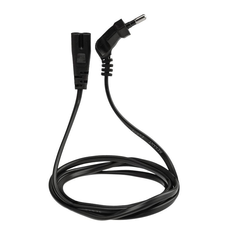 Шнур сетевой вилка угловая-евроразъем С7 кабель 2xх075кв.мм длина 1.5м (PVC пакет) Rexant 11-1104