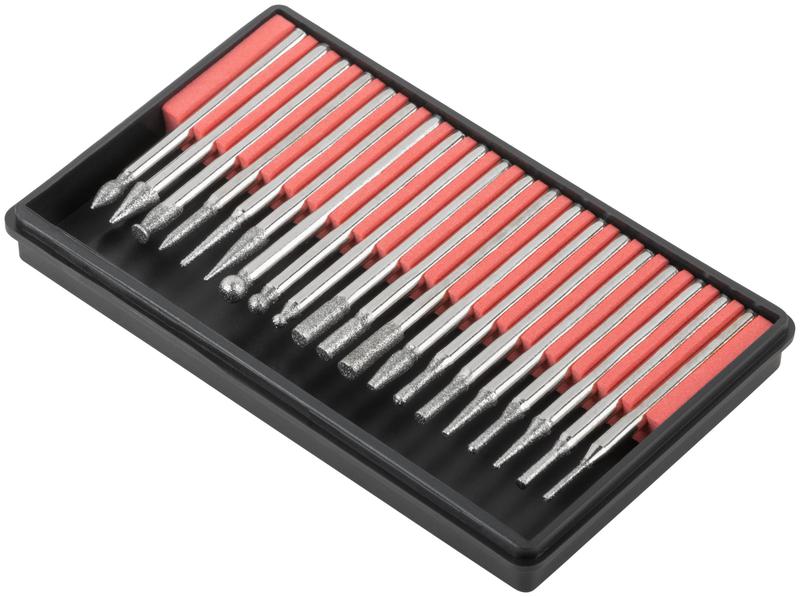 Шарошка усиленная сталь с алмазным напылением штифт d3мм 20шт КУРС 36483