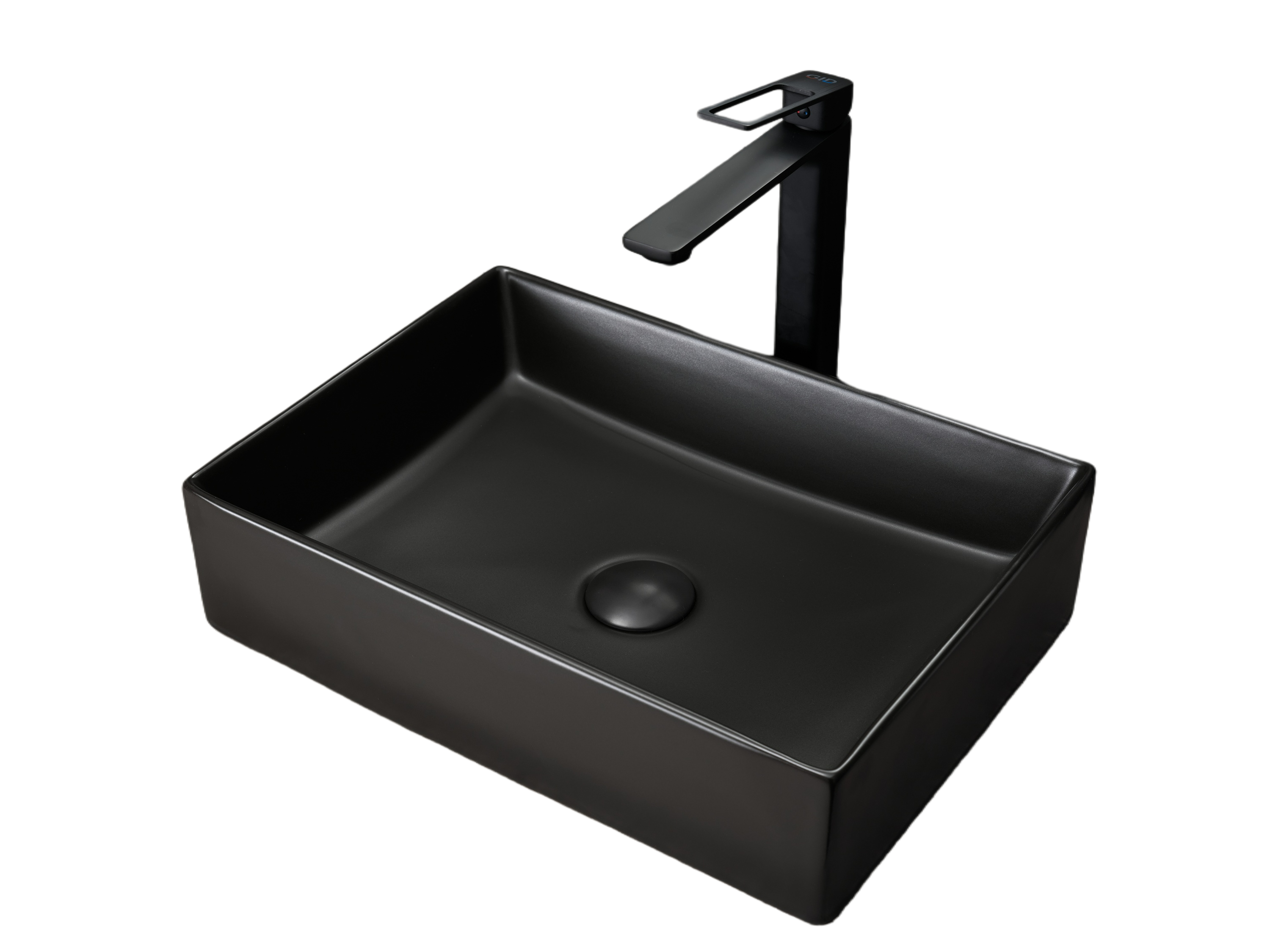 Раковина Gid Bm1204 53360 накладная черная матовая 45x32x11