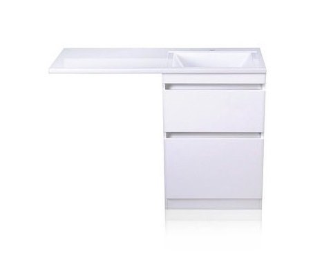 Тумба напольная "Даллас 120", Люкс белая, PLUS