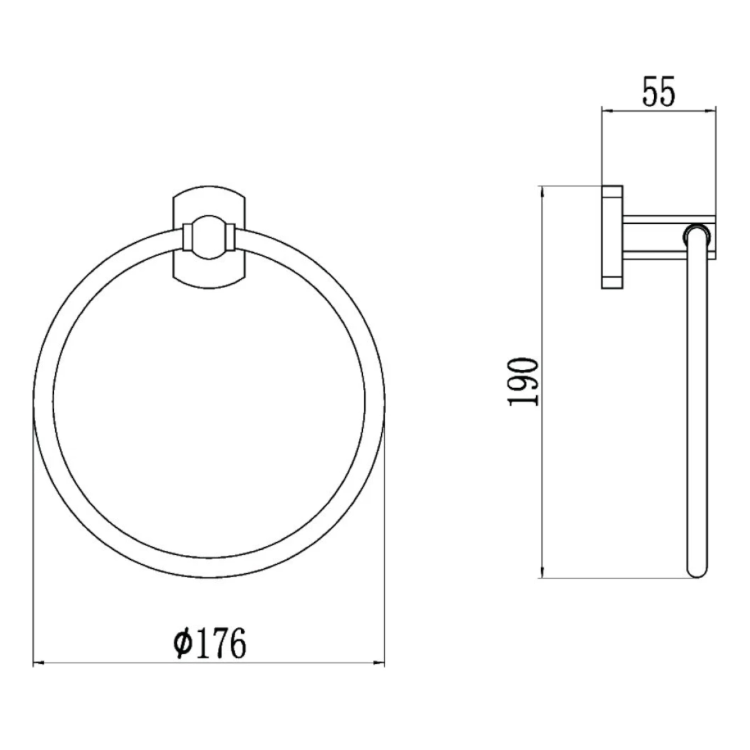 Полотенцедержатель Savol S-009960, хром