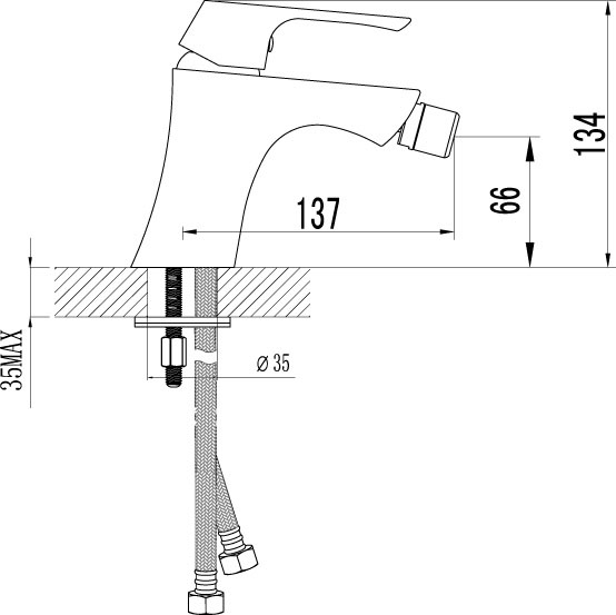 Смеситель для биде Lemark Unit (LM4508C)