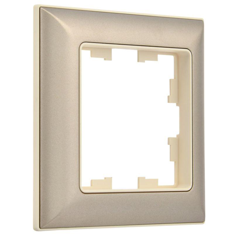 Рамка 1-м BRITE РУ-1-Бр беж./шампань IEK BR-M12-12-3-K10
