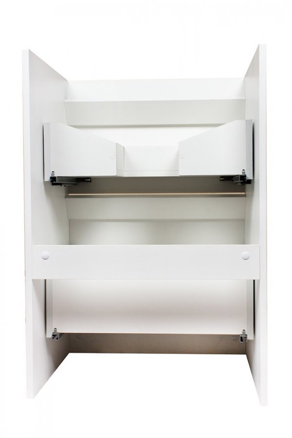 Тумба напольная "Даллас 130", Люкс белая, PLUS