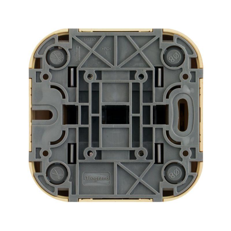 Выключатель 2-кл. ОП Quteo 10А IP20 10AX дерево IEK 782262