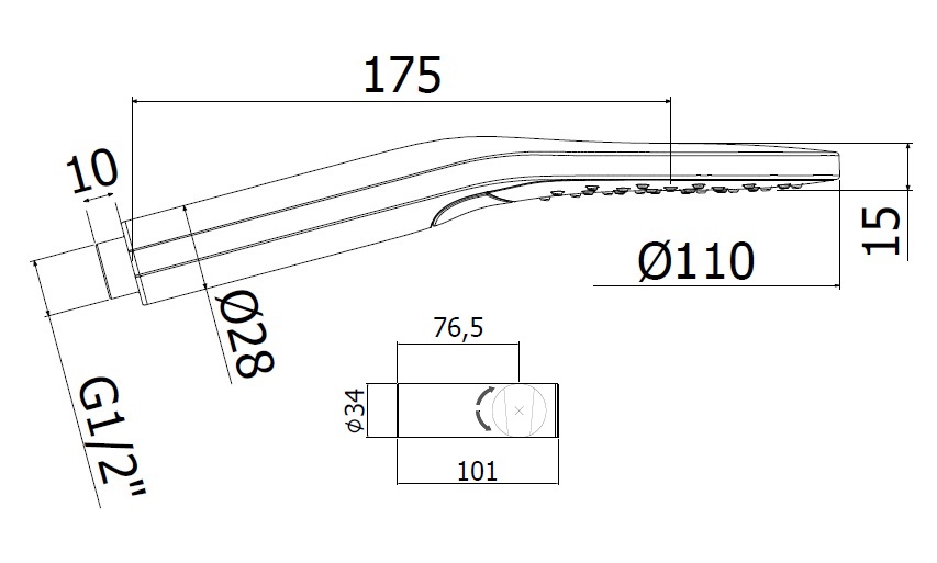 ZDUP121CRAG  Душевой комплект SOFIA 4 ( ZDOC122CR+ZSUP022CR+ZFLO031AG) Paffoni