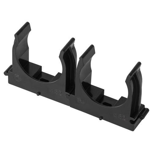 Держатель для труб (клипса) d32мм для прямого монтажа CLIP-32-B-MP черн. (уп.50шт) Эра Б0062032