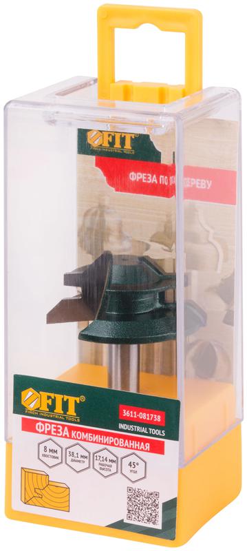 Фреза комбинированная универсальная DхHхL=38х17х52.5мм FIT 3611-081738
