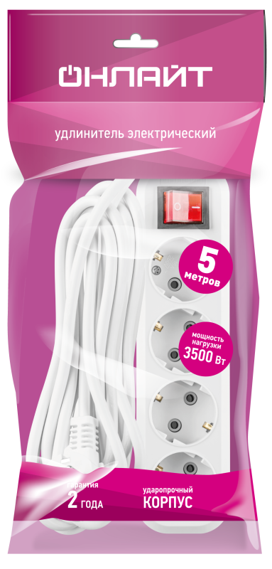 Удлинитель 90 810 OPE-S-04-500-ESC-3x1 ОНЛАЙТ 90810