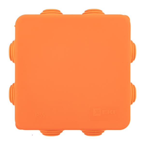 Коробка огнестойкая E45 85х85х40мм IP55 с клеммниками 4 полюса 0.5-6кв.мм HF EKF plc-kmfr-85-406