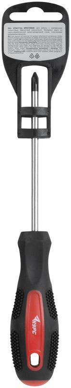 Отвертка "Мастер" 5х100мм РН1 CrV сталь прорезиненная ручка КУРС 53774