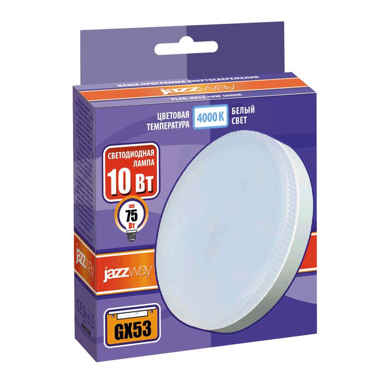 Лампа светодиодная PLED-GX53 10Вт 4000К нейтр. бел. GX53 820лм 230/50Гц JazzWay 5032873
