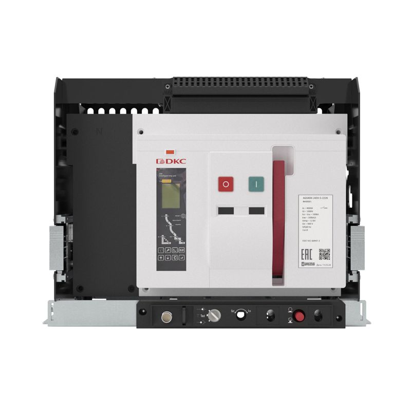Выключатель автоматический воздушный 4п 3200А 100кА YON AGS32X типоразмер L расцепитель 3H выкатн. управление 220В AC горизонт. подкл. DKC AGS32X-L4DH-6-222K