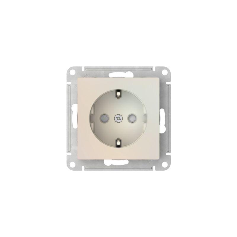 Розетка AtlasDesign 16А с заземл. защ. шторки быстрозажим. клем. механизм жемчуж. SE ATN000445S