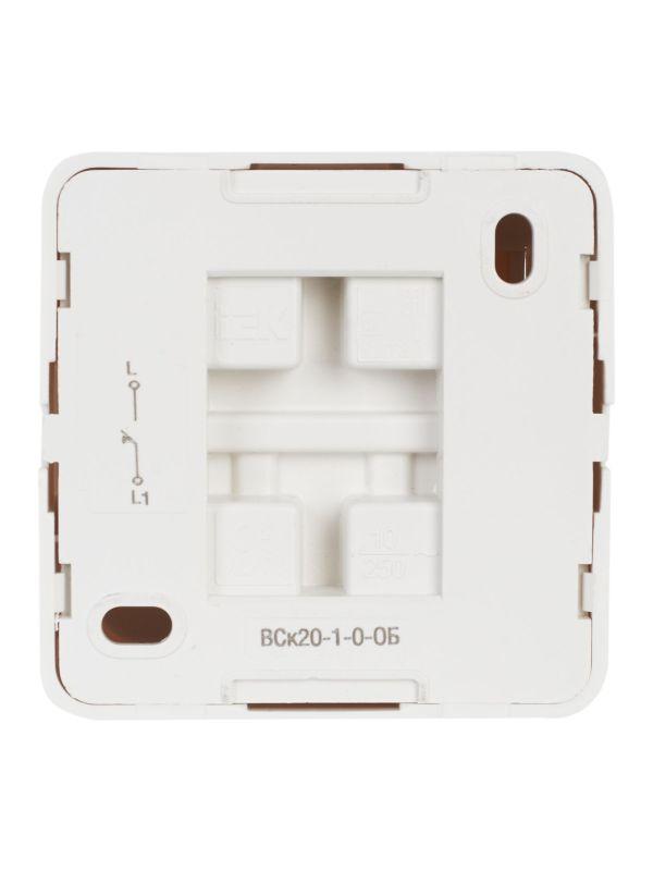 Выключатель кнопочный 1-кл. ОП Октава 10А IP20 ВСк20-1-0-ОБ бел. GENERICA EVO13-K01-10-DC