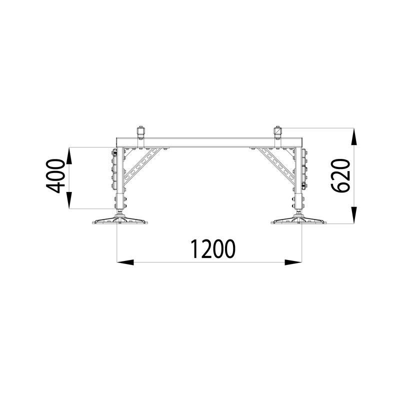 Конструкция опорная для установки оборудования TECHNORAPTOR FOOT 1200х5000 тип 1 HD КМ TR0227