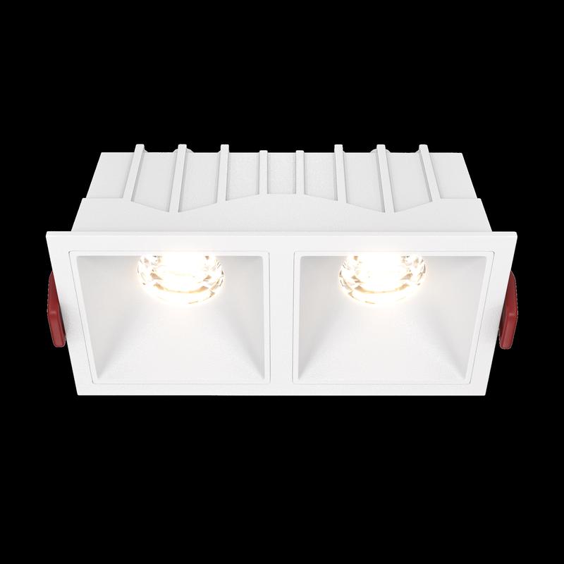 Светильник Alfa LED 2х10Вт 3000К 36град. Dim Triac встраив. Maytoni DL043-02-10W3K-D-SQ-W