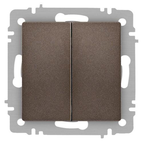 Выключатель 2-кл. СП Accent 6-104-08 10А IP20 250В AL/CU бронза Intro Б0063497